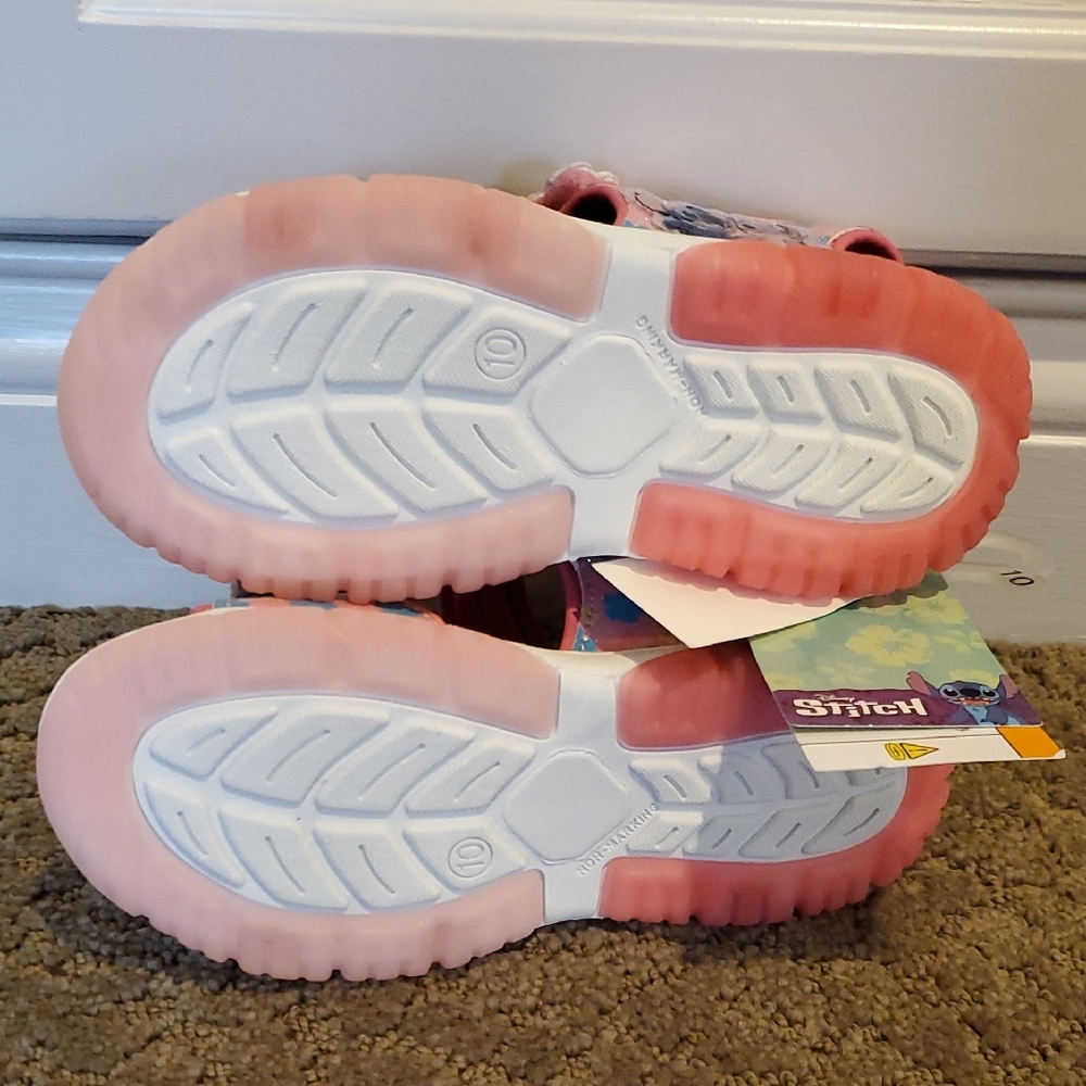 Toddler Girls Disney Stitch Pink Floral Lights Up Sandals Size 11 NWT - Picture 4 of 8